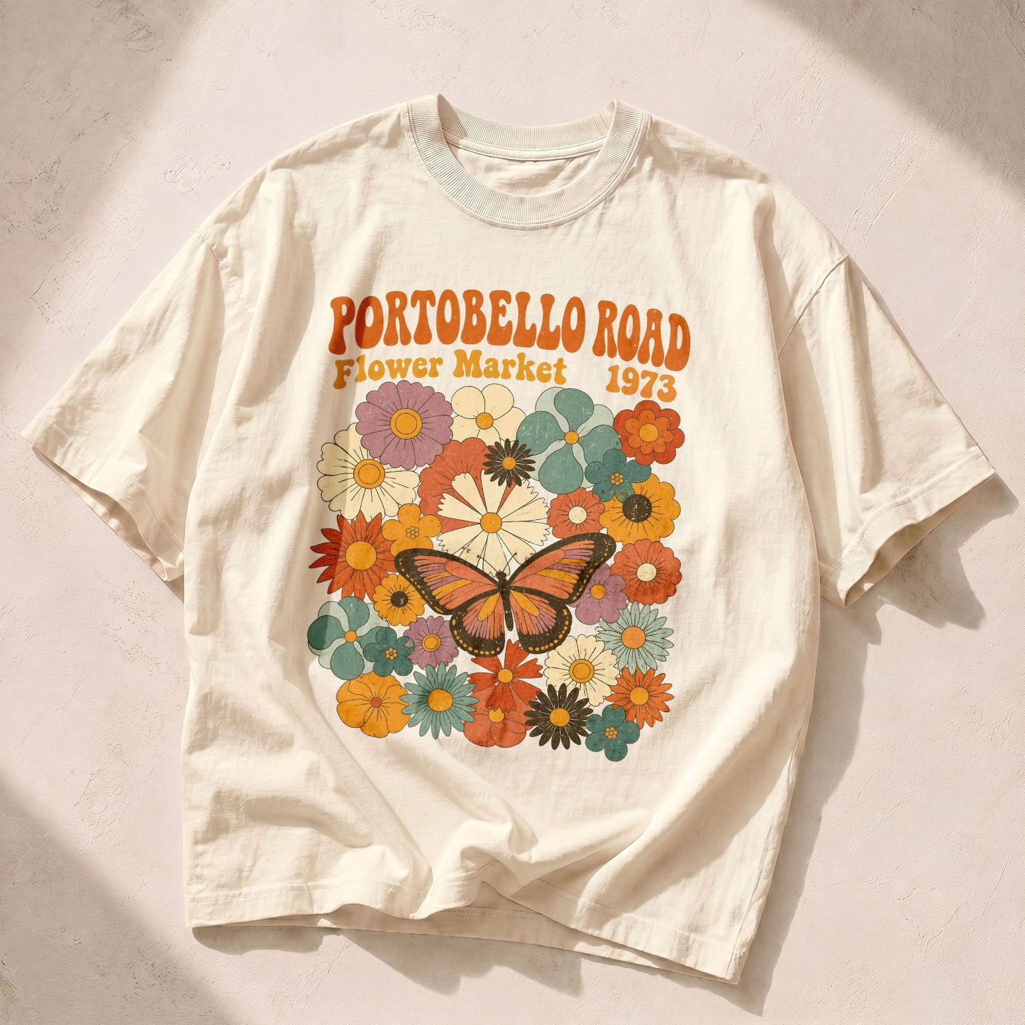 Portobello Road 1973 Wildflowers Women's Groovy Tee
