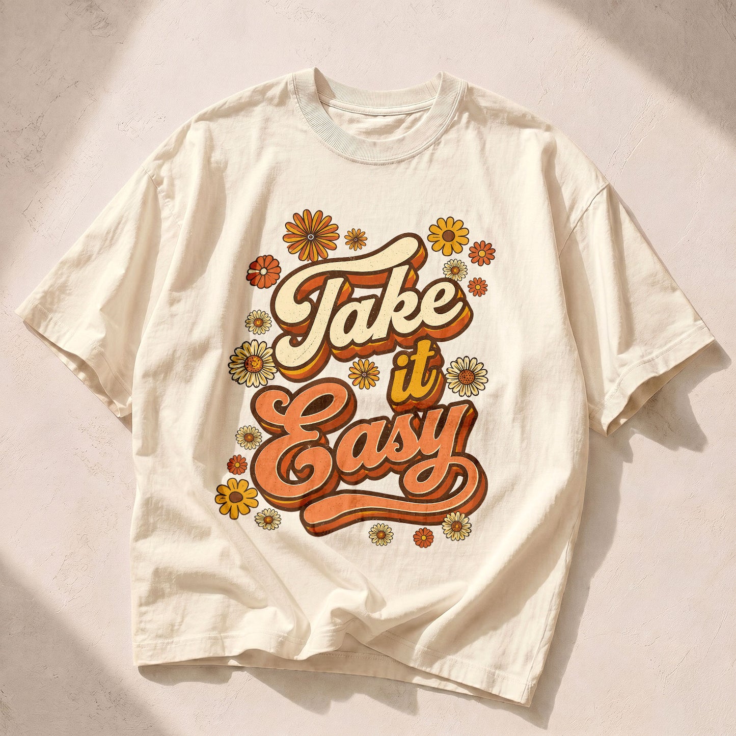 Take It Easy Self-Love Women's Groovy Tee