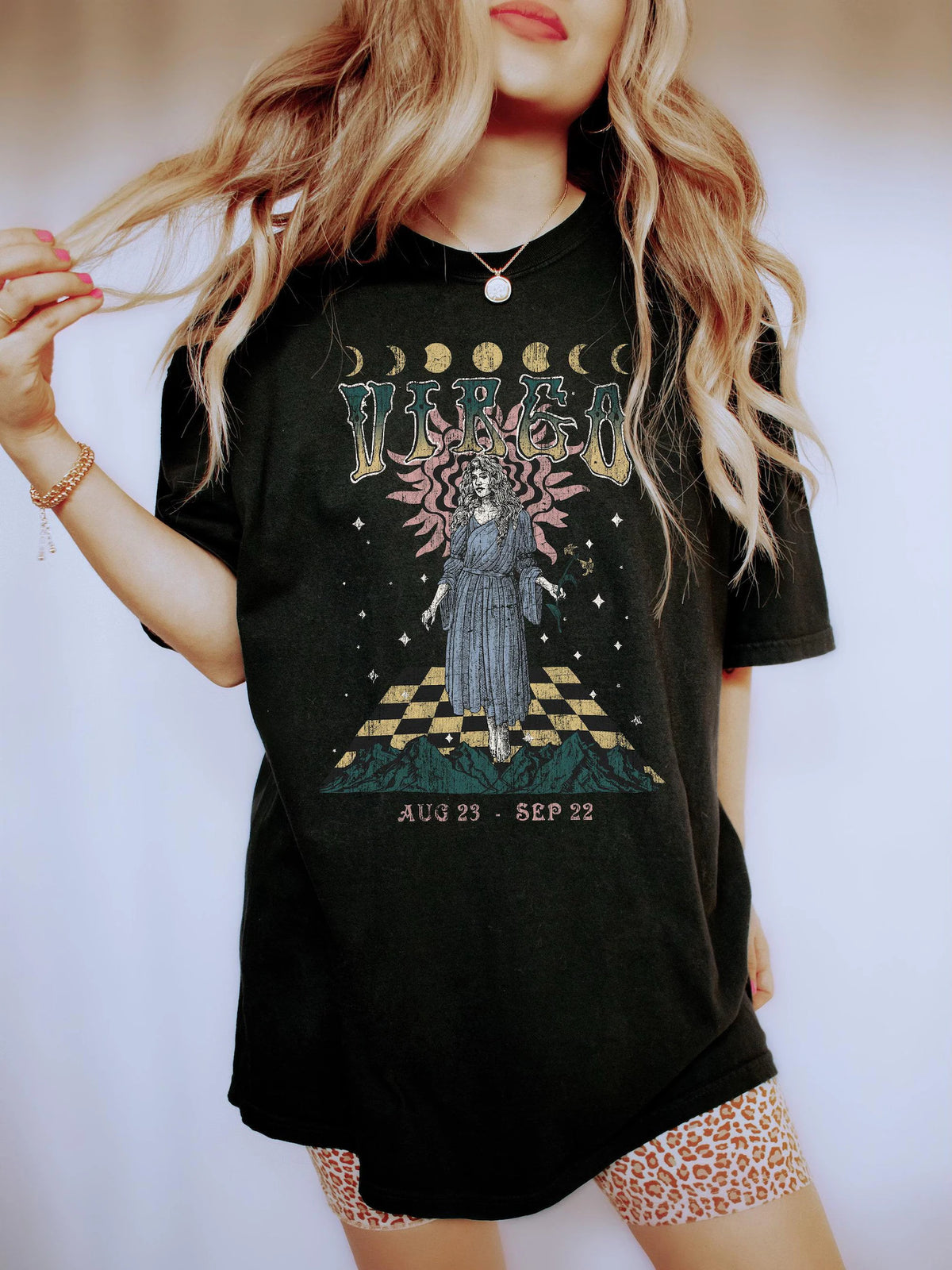 Virgo zodiac Comfort Colors tee - Black