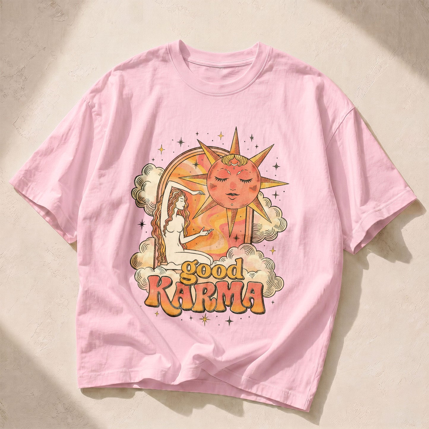 Good Karma Sun Moon Women's Groovy Tee