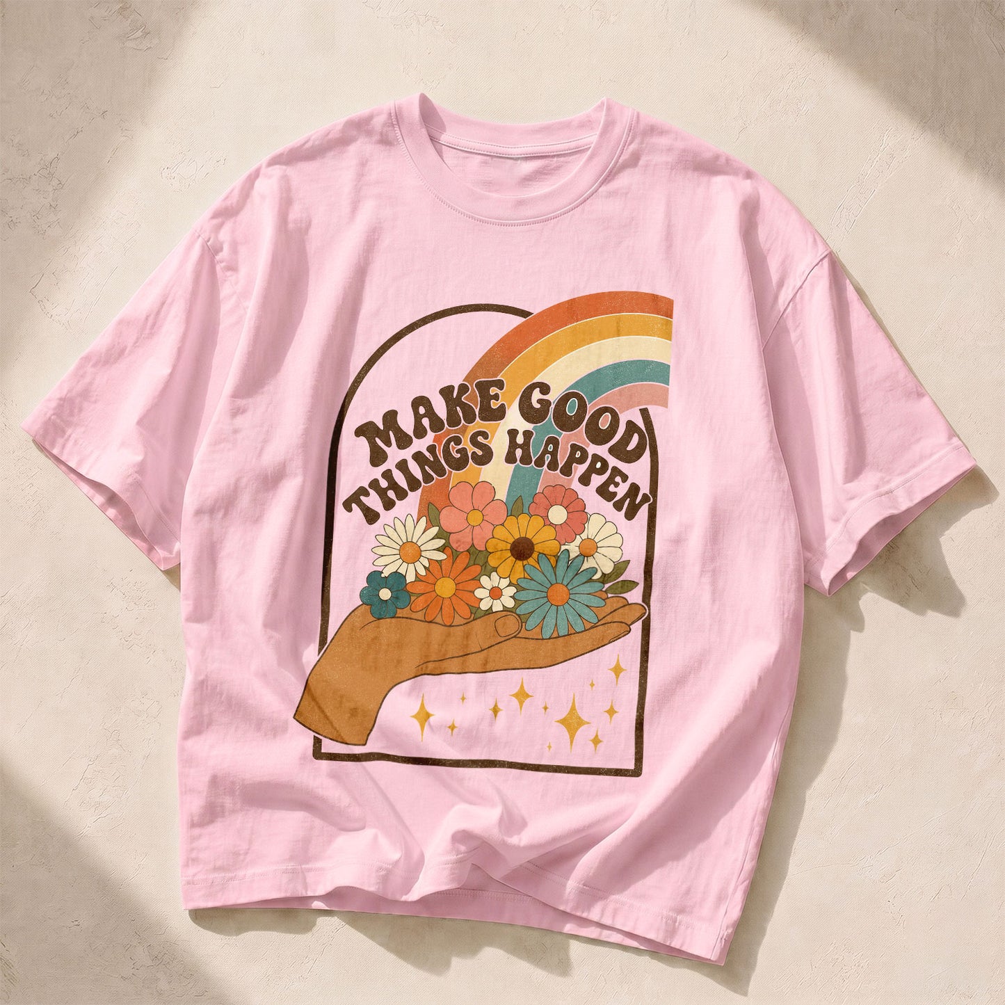 Make Good Things Happen Empowerment Women's Groovy Tee