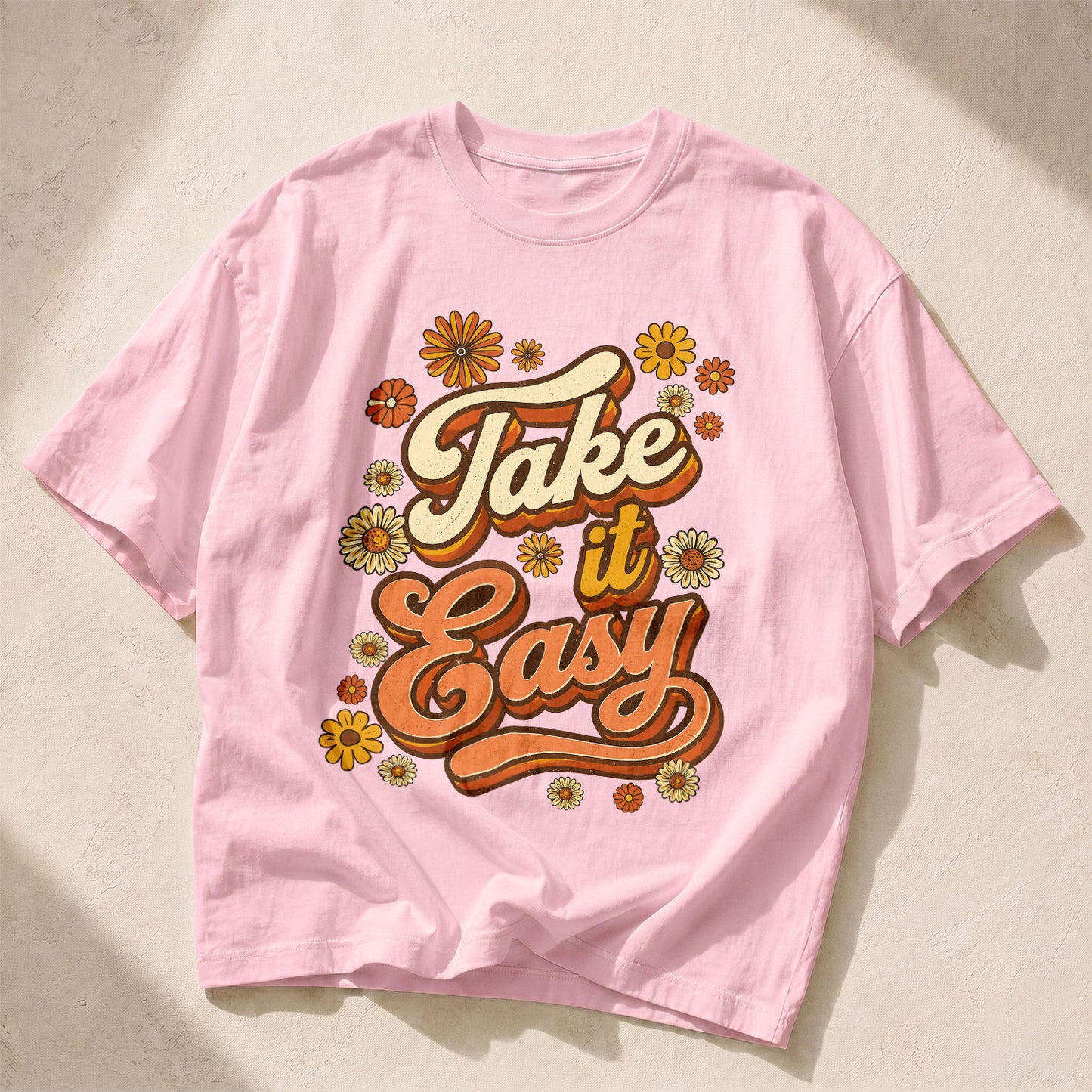 Take It Easy Self-Love Women's Groovy Tee