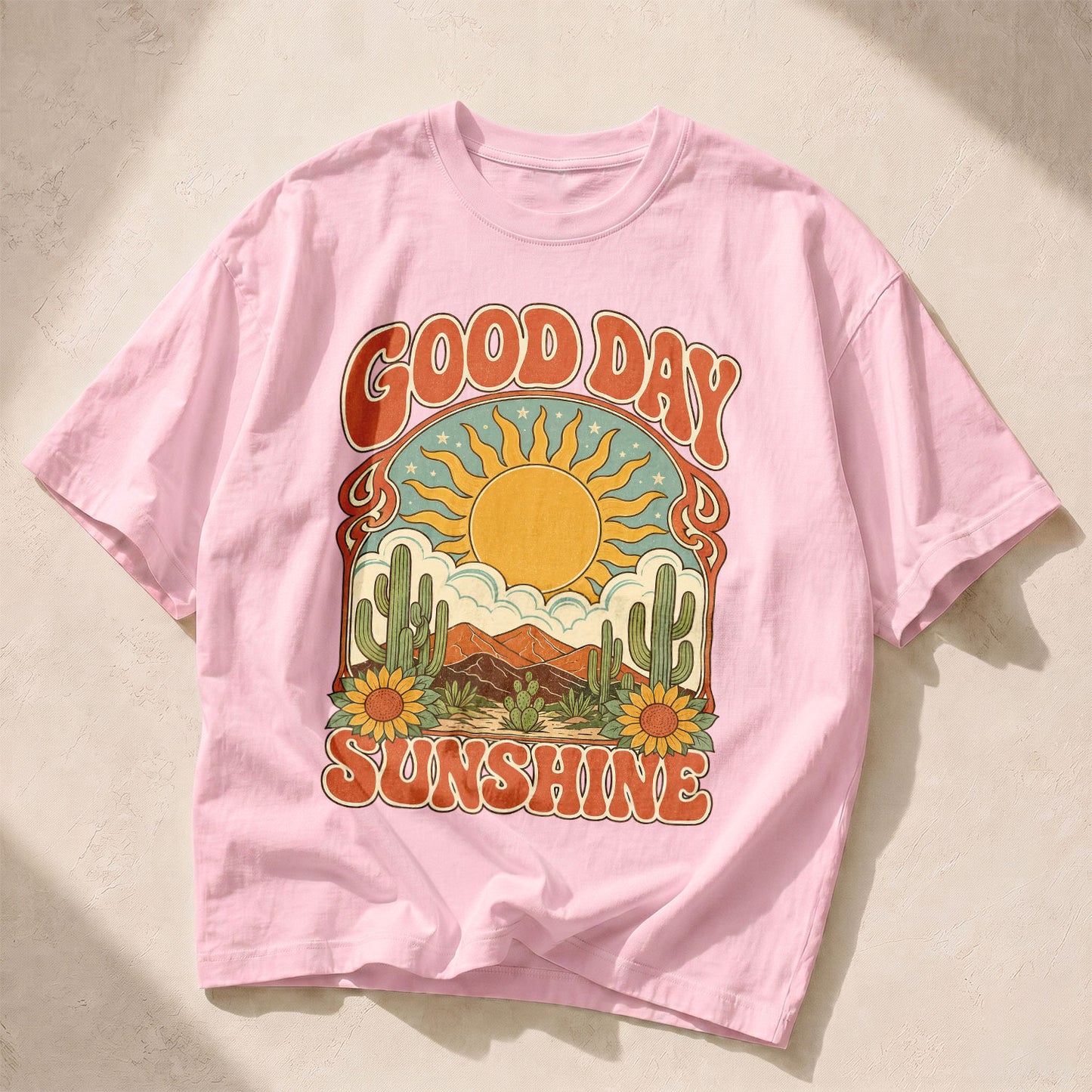 Good Day Sunshine Sun Moon Women's Groovy Tee