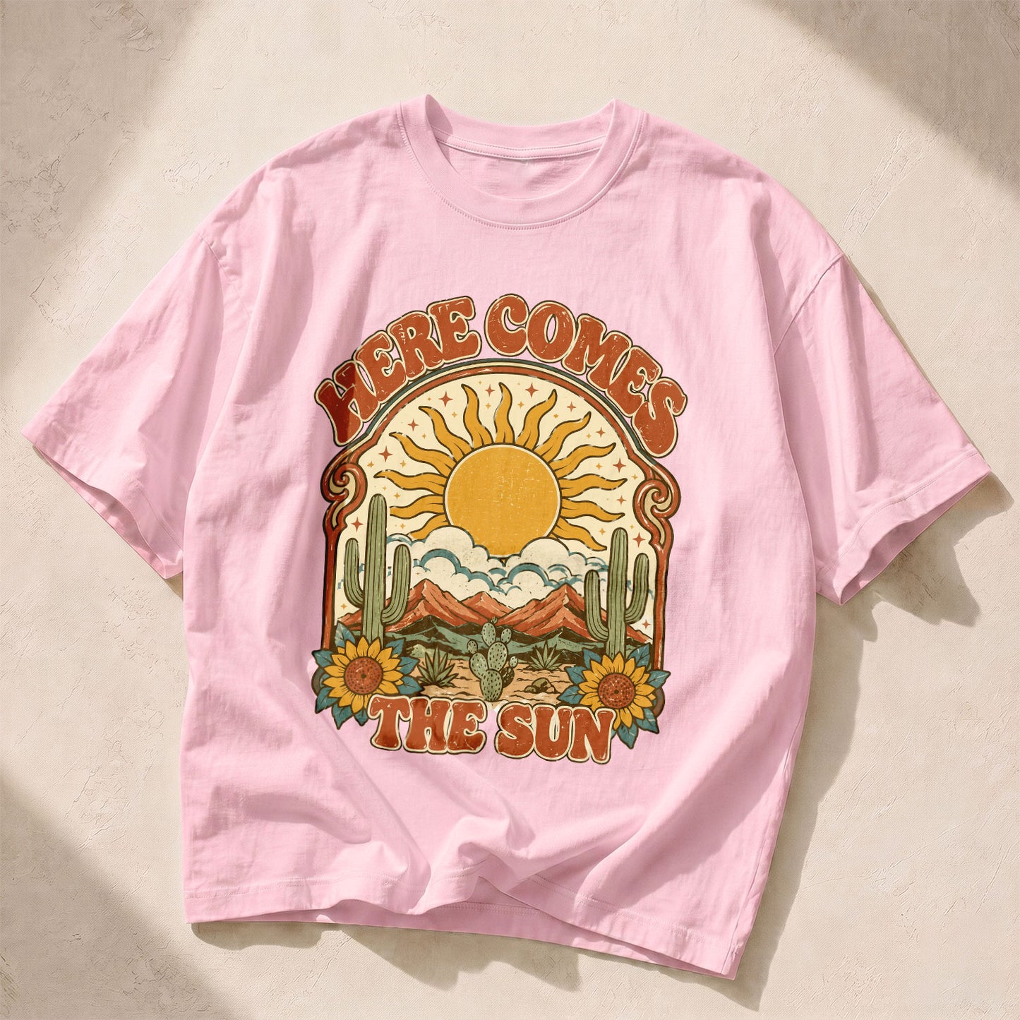 Here Comes the Sun Cosmic Sun Women's Groovy Tee