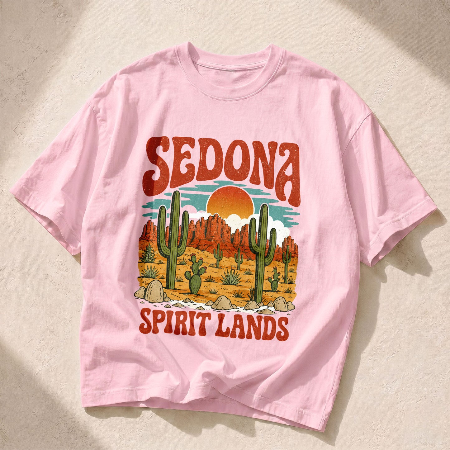 Sedona Spirit Lands Cosmic Sun Women's Groovy Tee