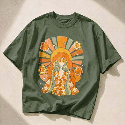 Flower Eyes Goddess Spirit Women's Groovy Tee