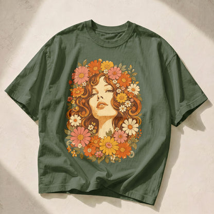 Flower Child Wildflowers Women's Groovy Tee