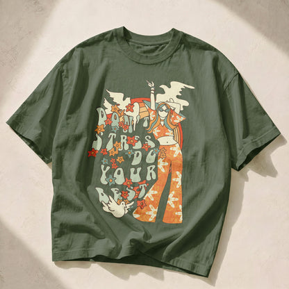 Don't Stress Do Your Best Empowerment Women's Groovy Tee