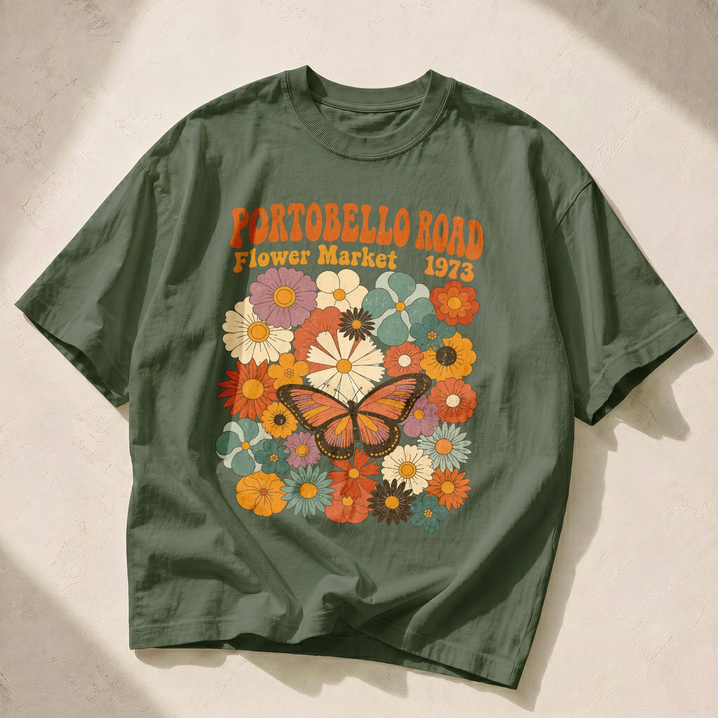 Portobello Road 1973 Wildflowers Women's Groovy Tee
