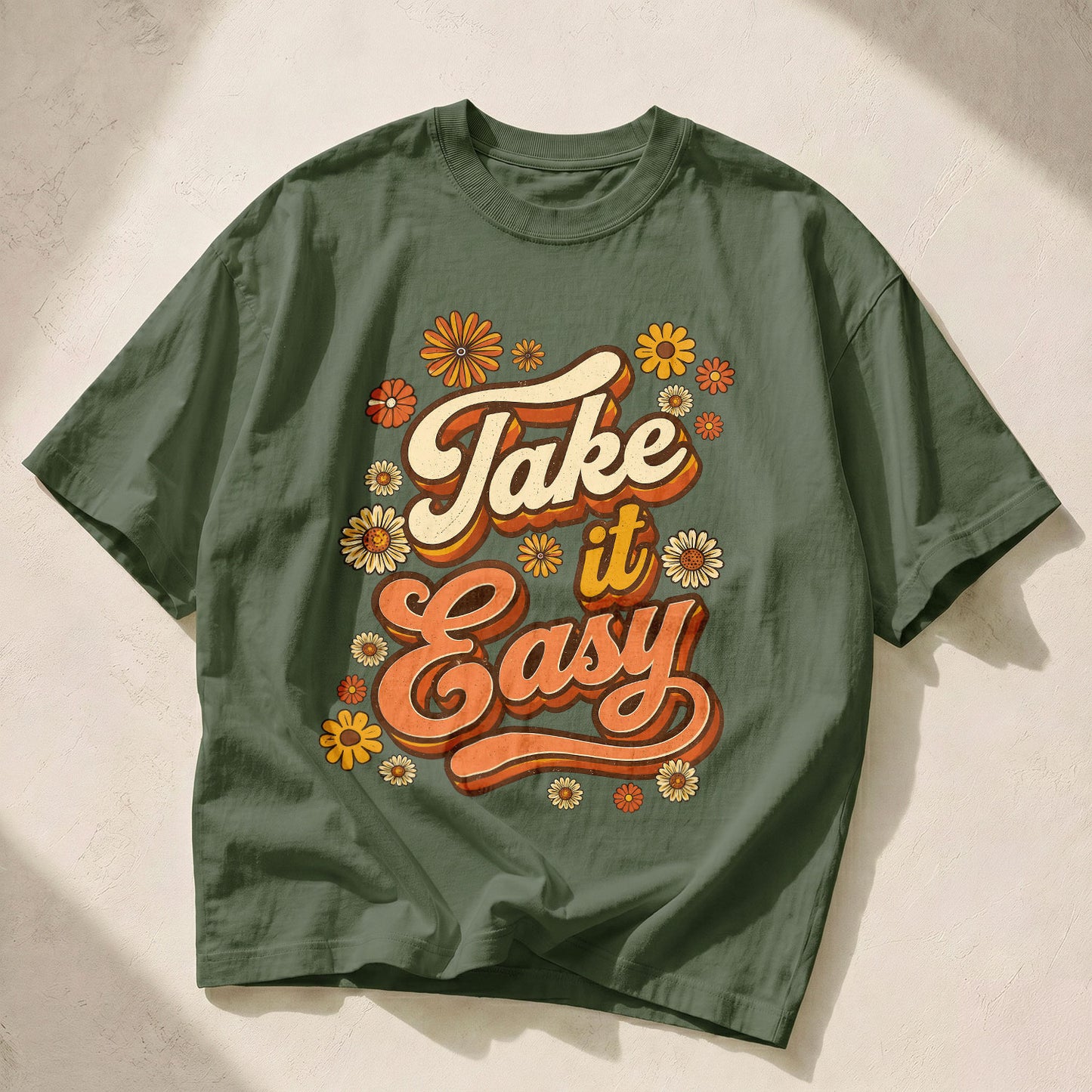Take It Easy Self-Love Women's Groovy Tee