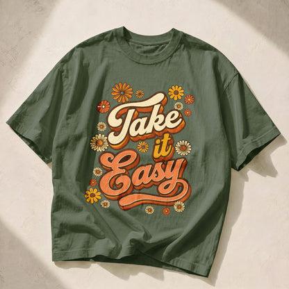 Take It Easy Self-Love Women's Groovy Tee