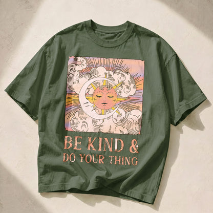 Be Kind Do Your Thing Kindness Peace Women's Groovy Tee