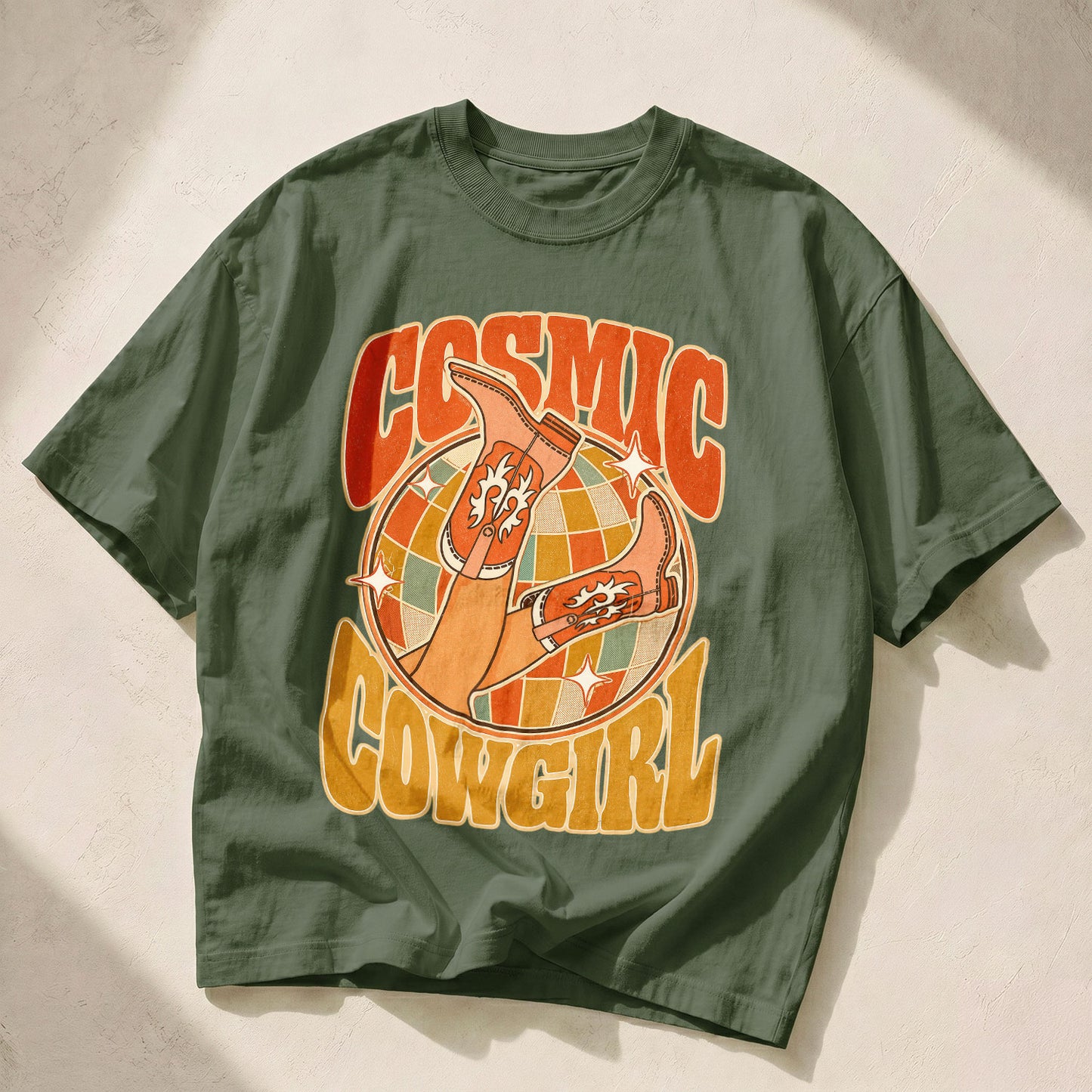 Cosmic Cowgirl Goddess Spirit Women's Groovy Tee
