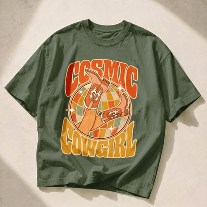 Cosmic Cowgirl Goddess Spirit Women's Groovy Tee