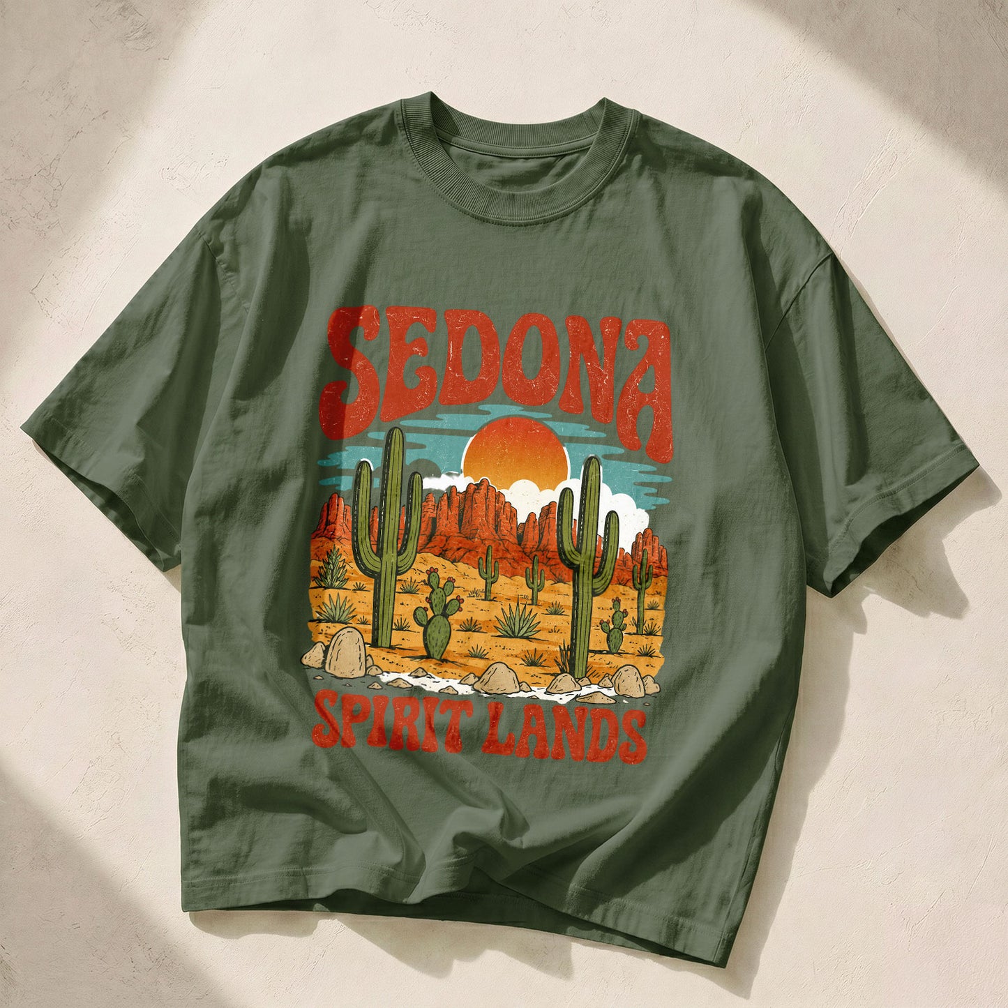 Sedona Spirit Lands Cosmic Sun Women's Groovy Tee