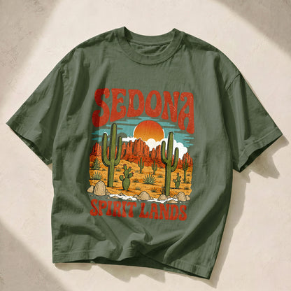 Sedona Spirit Lands Cosmic Sun Women's Groovy Tee