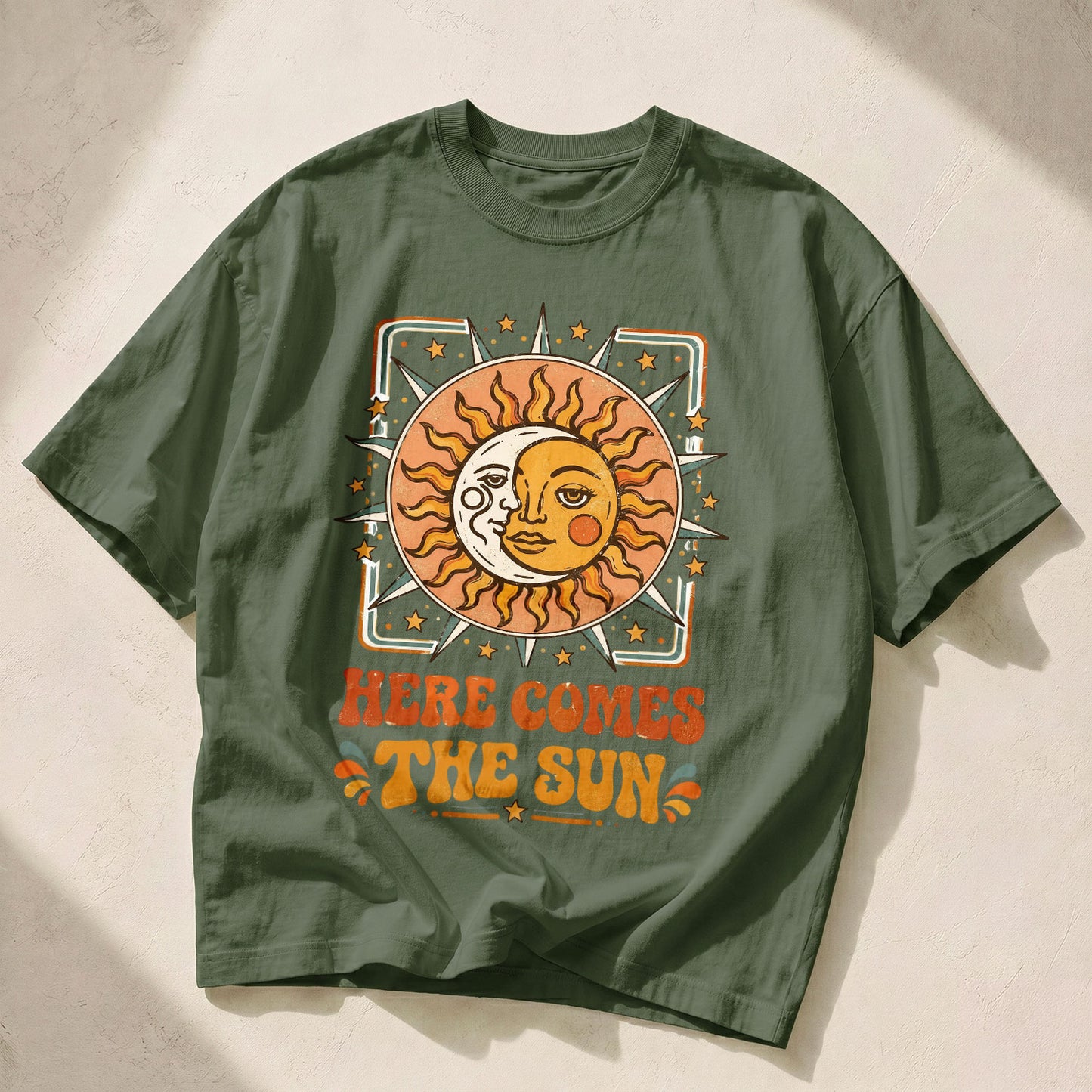 Here Comes The Sun Cosmic Sun Women's Groovy Tee