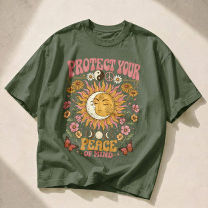 Protect Your Peace Of Mind Goddess Spirit Women's Groovy Tee