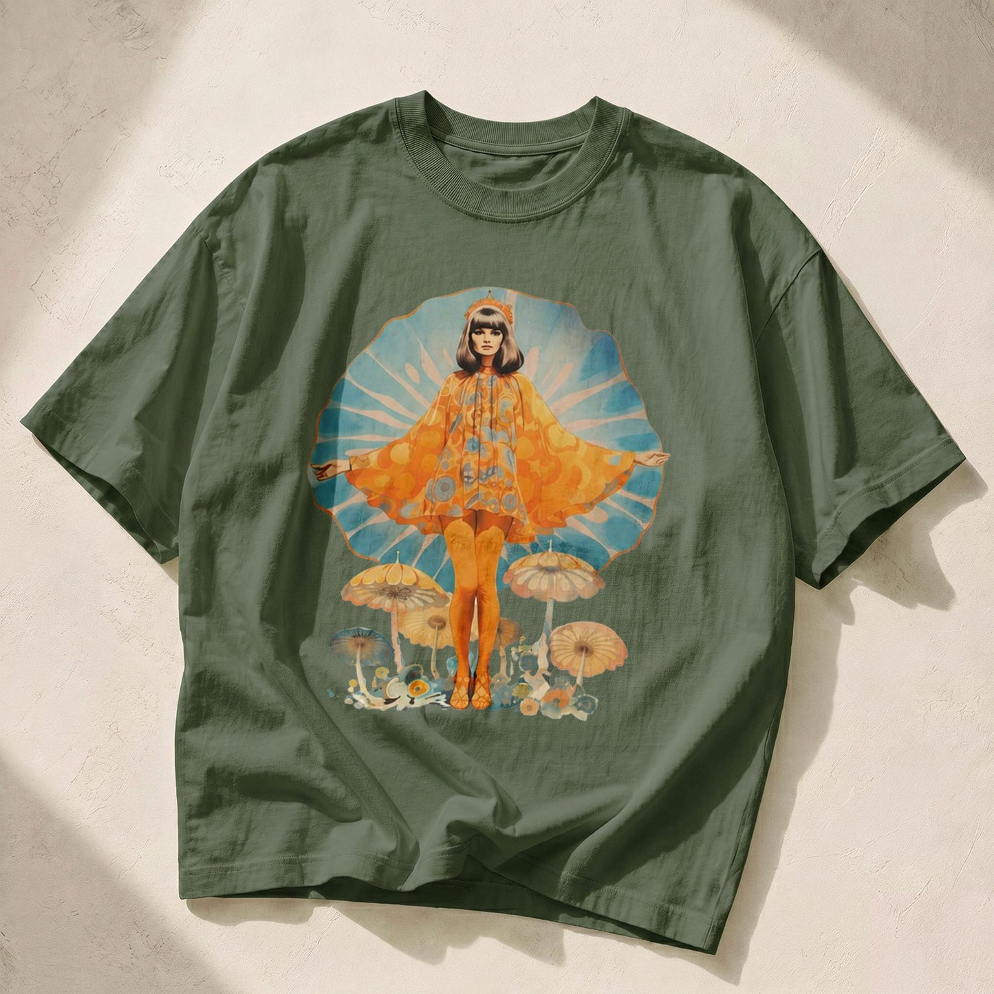 Mushroom Queen Mushroom Nature Women's Groovy Tee