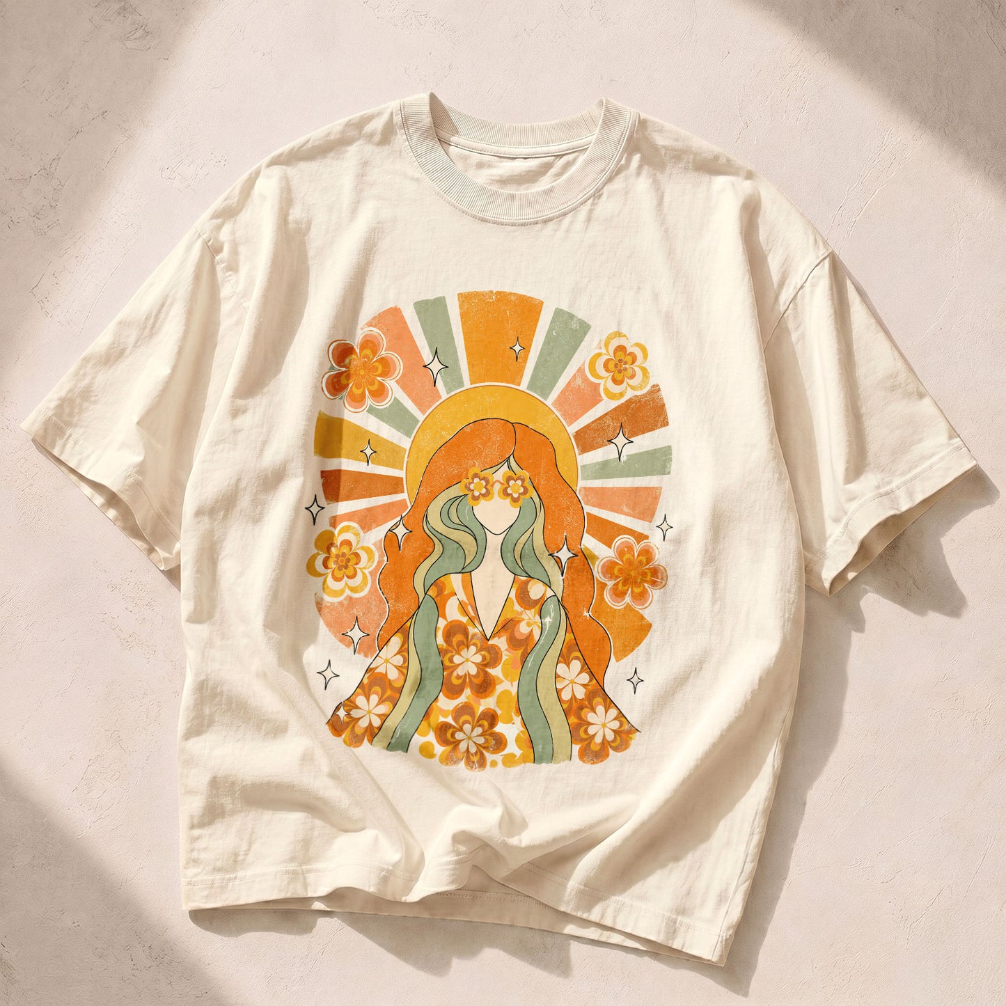 Flower Eyes Goddess Spirit Women's Groovy Tee