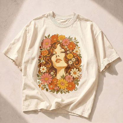 Flower Child Wildflowers Women's Groovy Tee