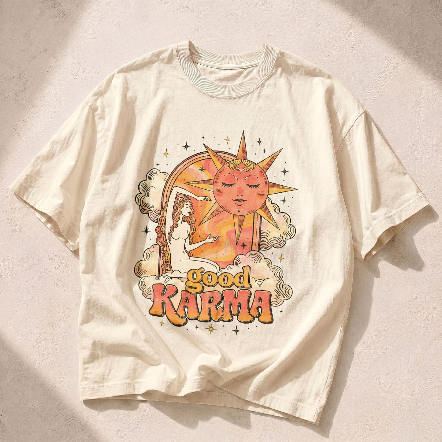 Good Karma Sun Moon Women's Groovy Tee
