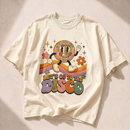 Lets Go To The Disco Disco Dance Women's Groovy Tee