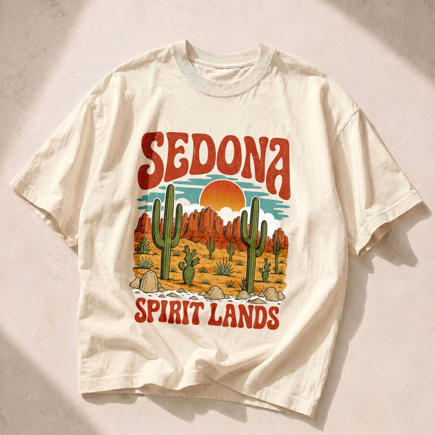 Sedona Spirit Lands Cosmic Sun Women's Groovy Tee