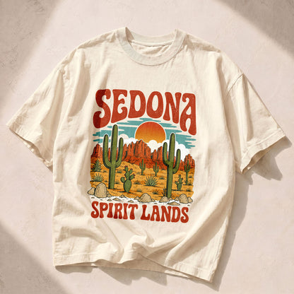 Sedona Spirit Lands Cosmic Sun Women's Groovy Tee