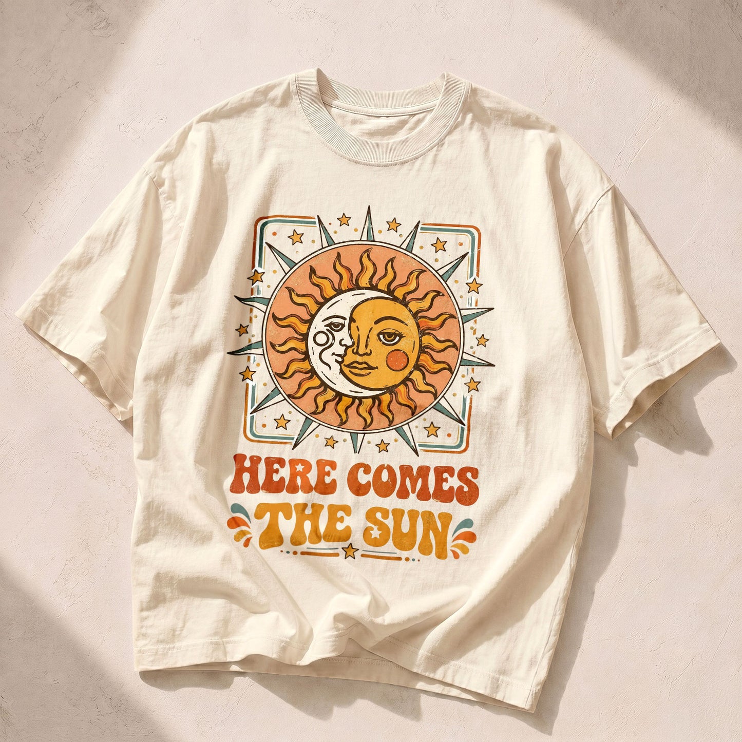 Here Comes The Sun Cosmic Sun Women's Groovy Tee
