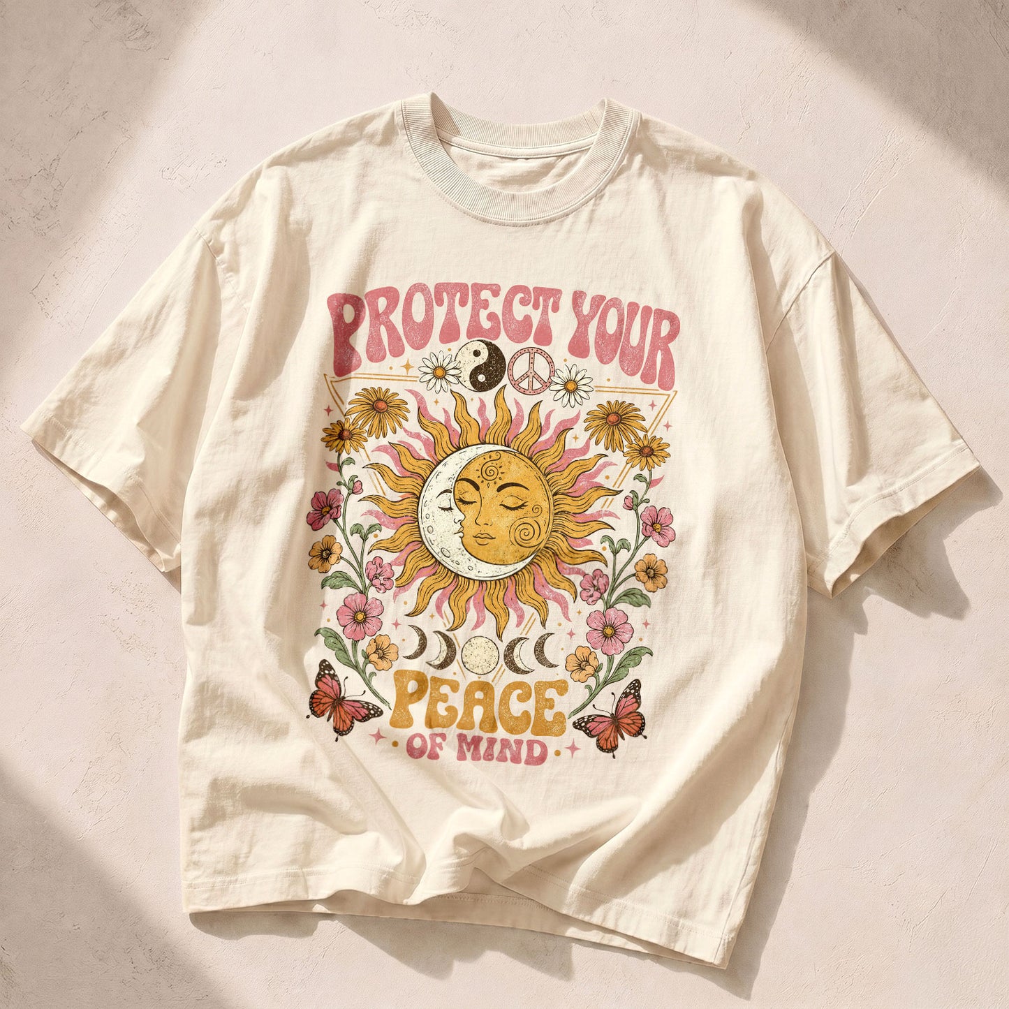 Protect Your Peace Of Mind Goddess Spirit Women's Groovy Tee