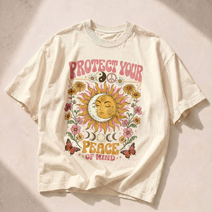 Protect Your Peace Of Mind Goddess Spirit Women's Groovy Tee