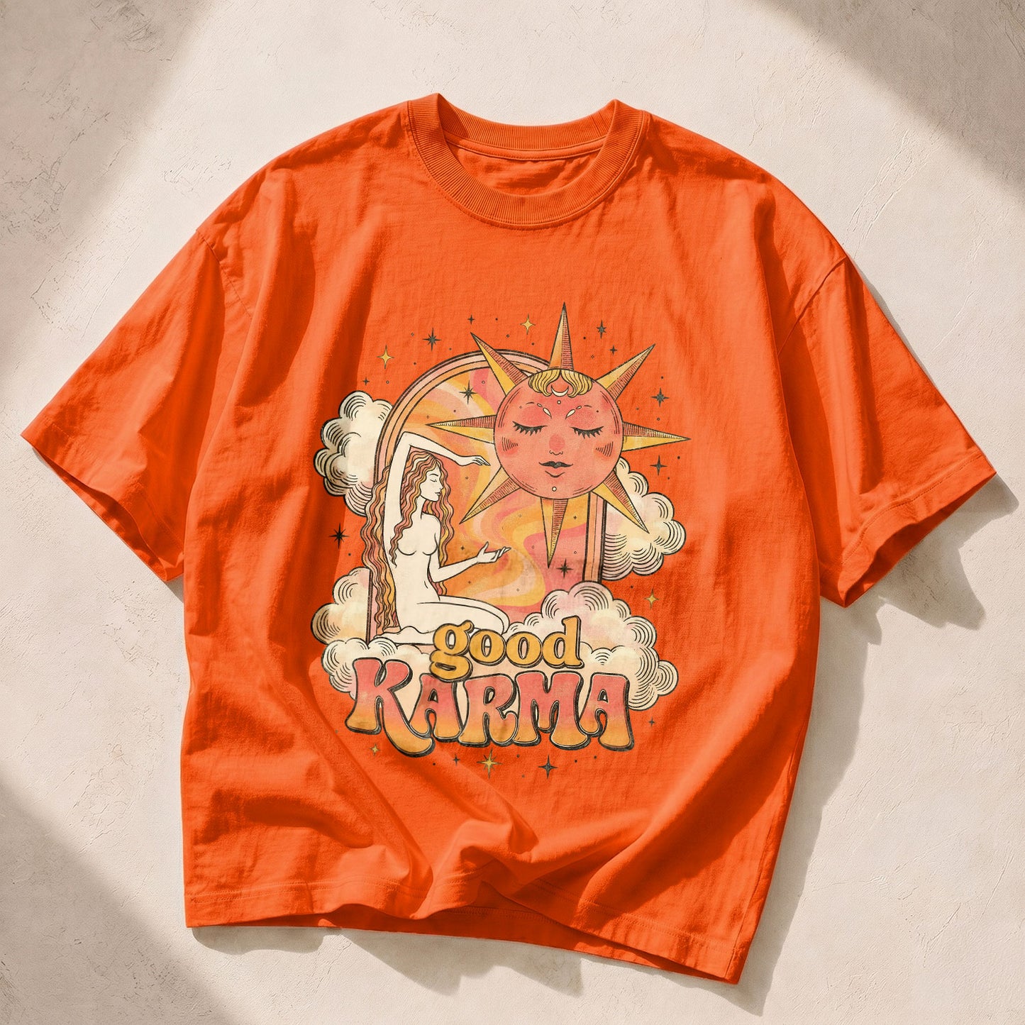 Good Karma Sun Moon Women's Groovy Tee