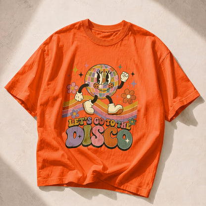 Lets Go To The Disco Disco Dance Women's Groovy Tee