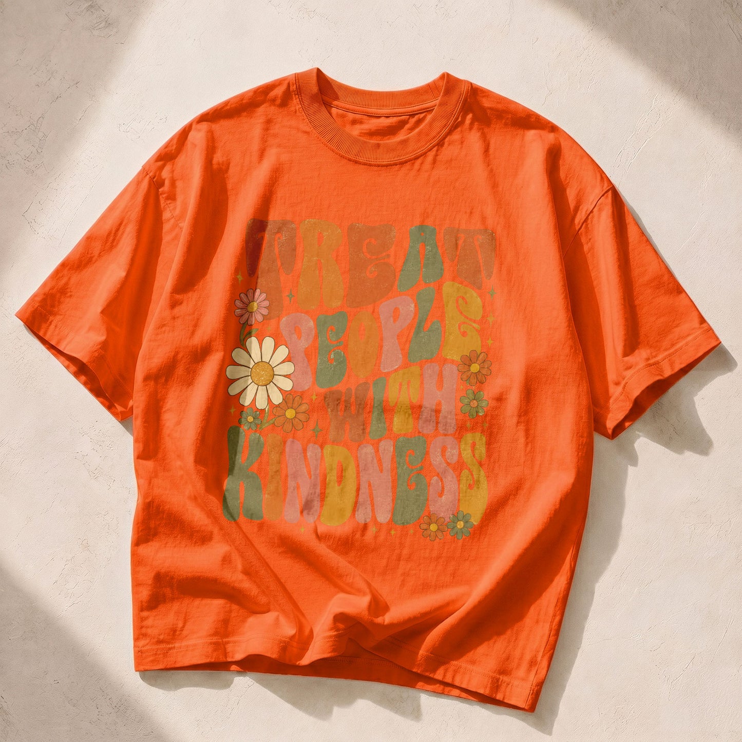 Treat People With Kindness Kindness Peace Women's Groovy Tee