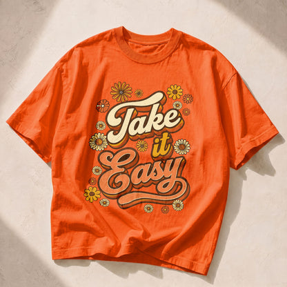 Take It Easy Self-Love Women's Groovy Tee