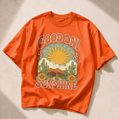 Good Day Sunshine Sun Moon Women's Groovy Tee