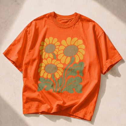 Sunflower Garden Earth Women's Groovy Tee