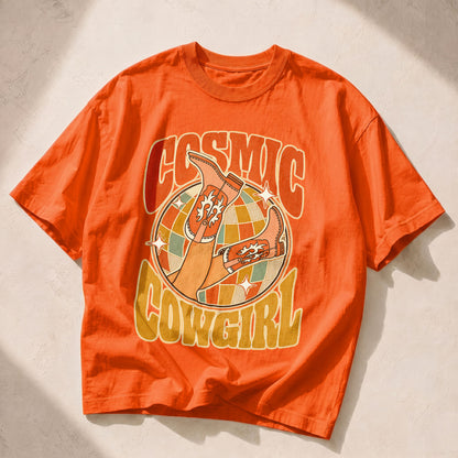 Cosmic Cowgirl Goddess Spirit Women's Groovy Tee
