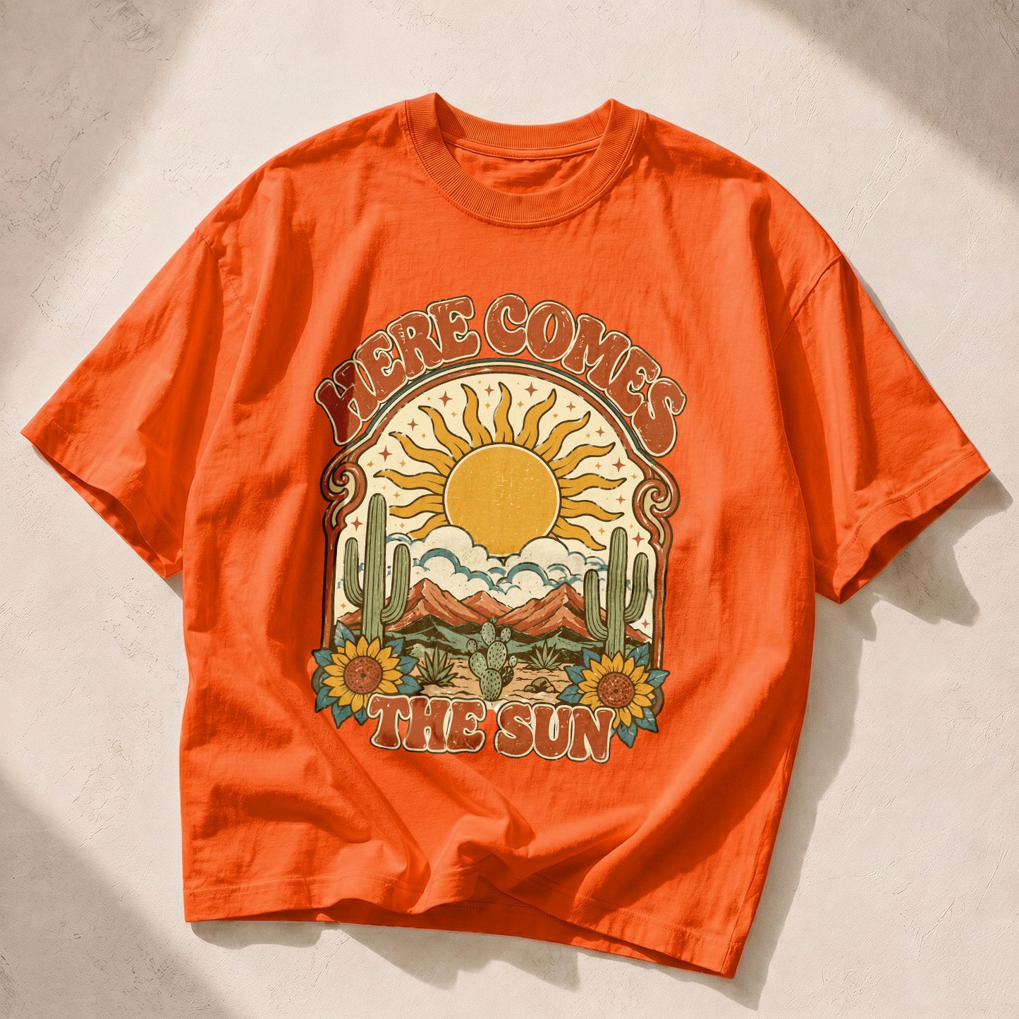 Here Comes the Sun Cosmic Sun Women's Groovy Tee