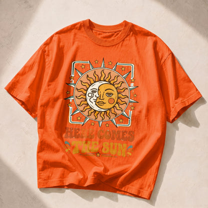 Here Comes The Sun Cosmic Sun Women's Groovy Tee