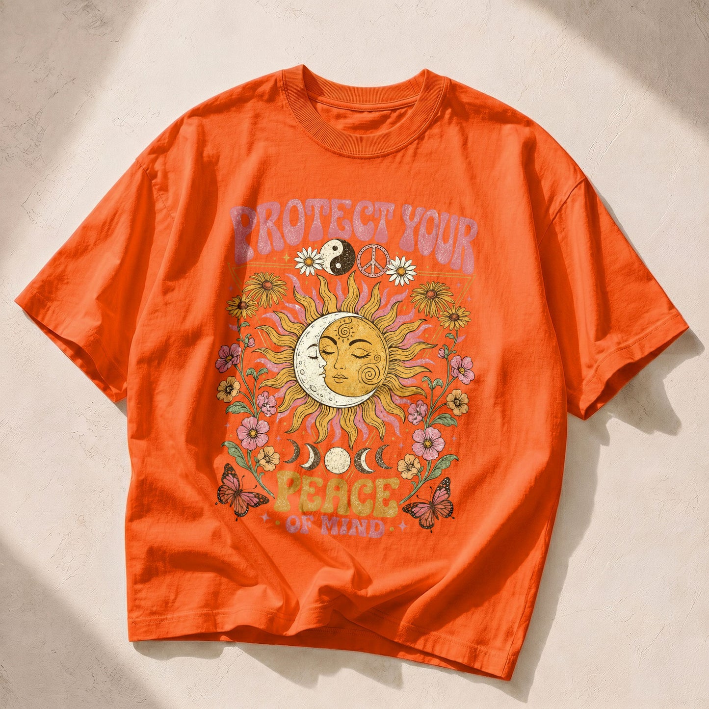 Protect Your Peace Of Mind Goddess Spirit Women's Groovy Tee