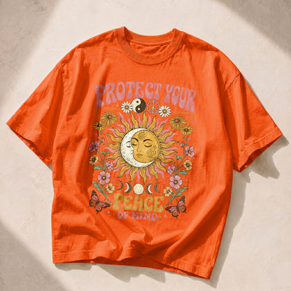 Protect Your Peace Of Mind Goddess Spirit Women's Groovy Tee