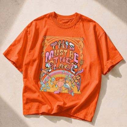 70s Floral 'This Must Be The Place' Place Empowerment Women's Groovy Tee