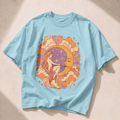 Moon Goddess Sun Moon Women's Groovy Tee