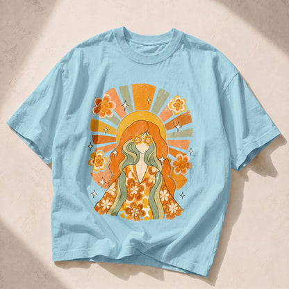 Flower Eyes Goddess Spirit Women's Groovy Tee