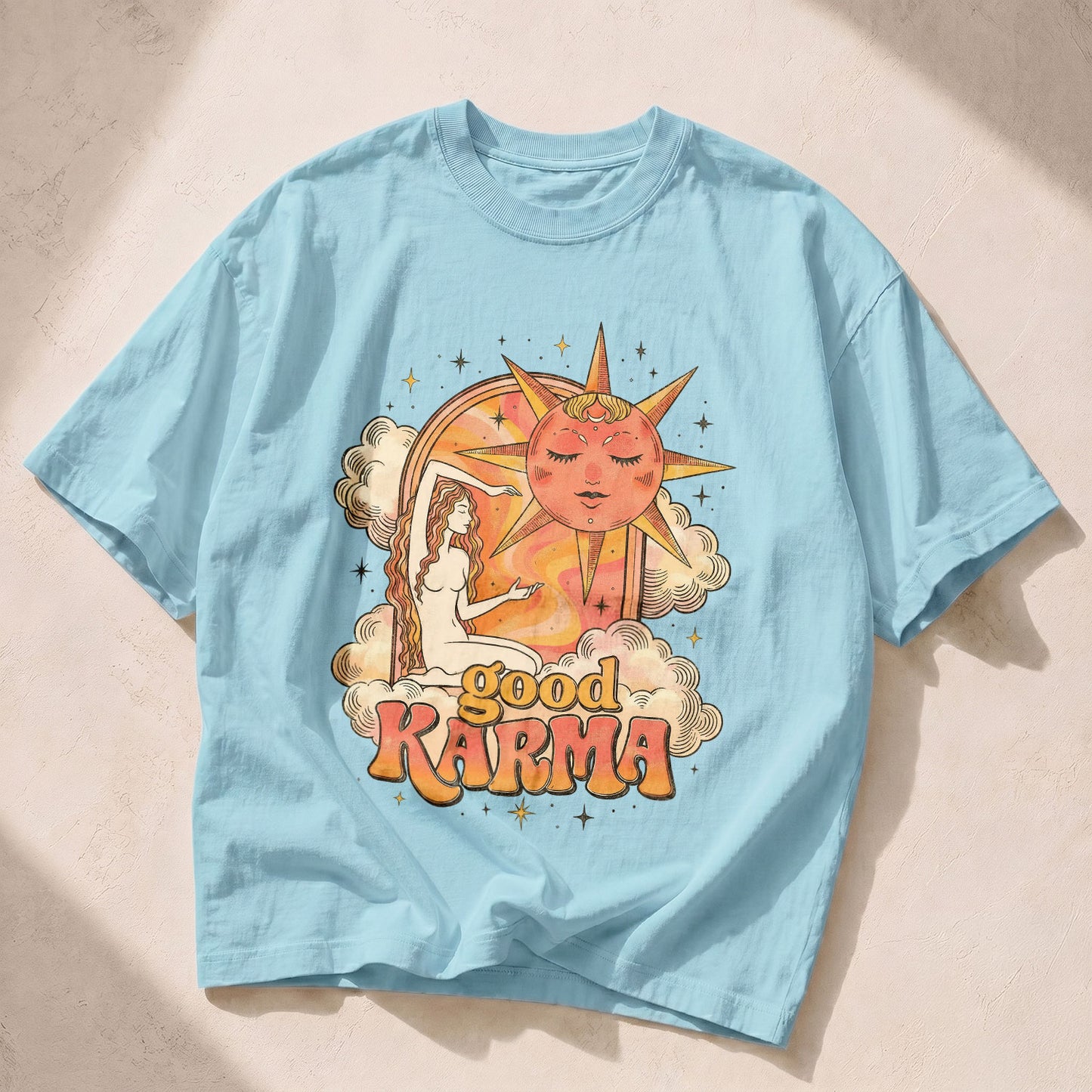 Good Karma Sun Moon Women's Groovy Tee