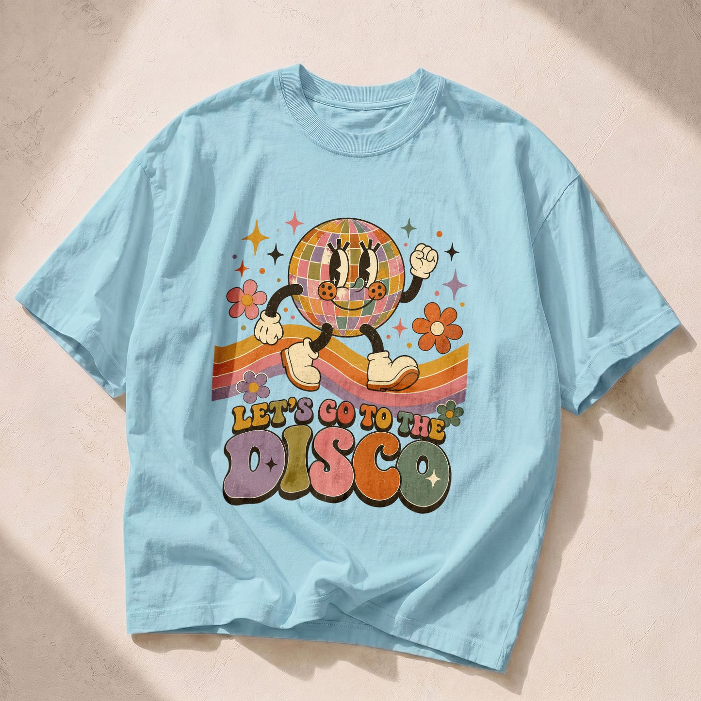 Lets Go To The Disco Disco Dance Women's Groovy Tee