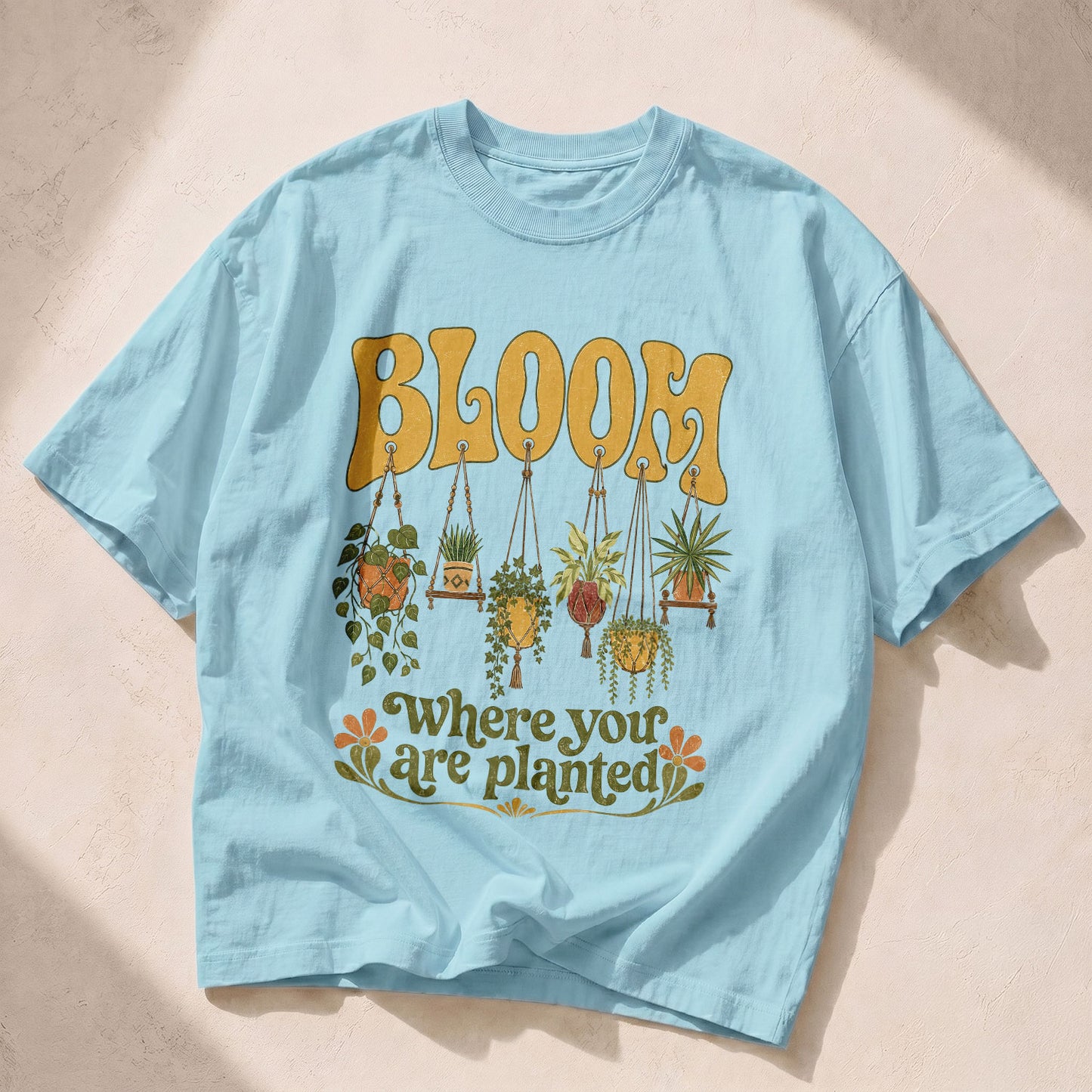 Bloom Where You Are Planted Garden Earth Women's Groovy Tee