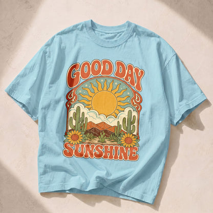 Good Day Sunshine Sun Moon Women's Groovy Tee